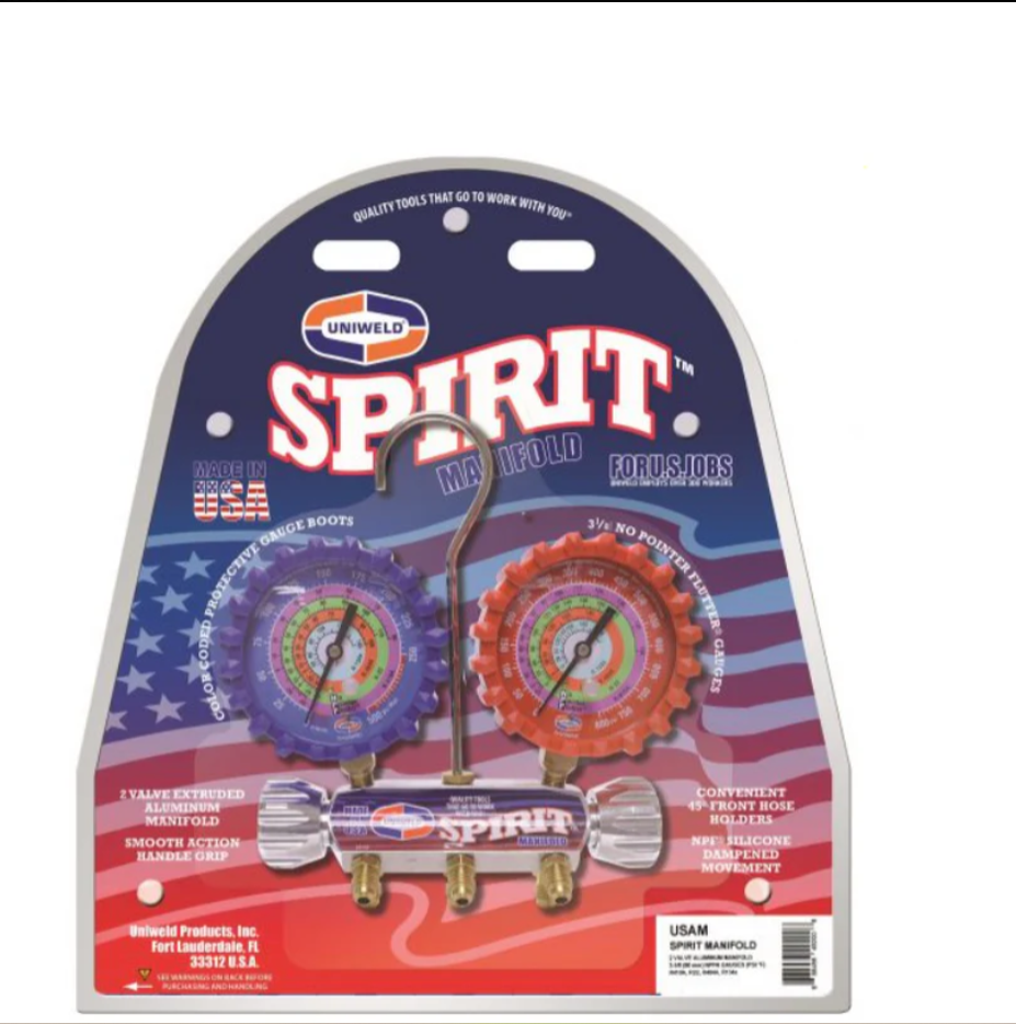 Manómetro 2 válv c/mang 3' R22/404A/134a