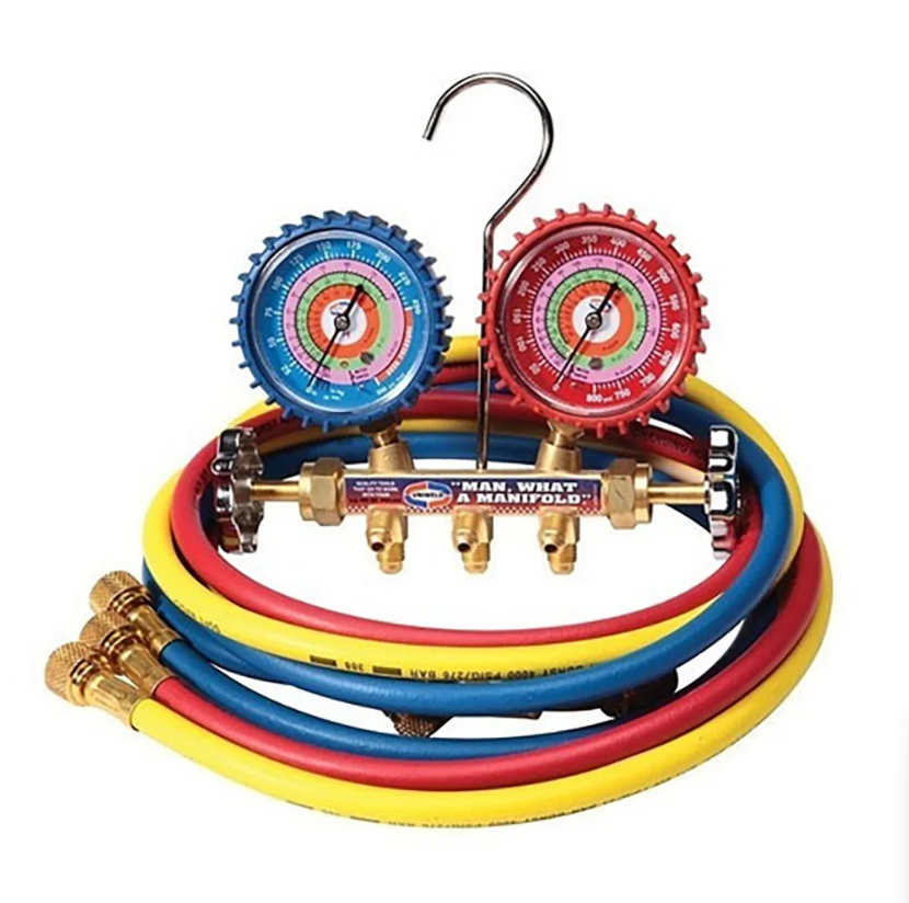 Manómetro 2 válv c/mang 3' R22/404A/410A QS4L3H-5 - Image 2